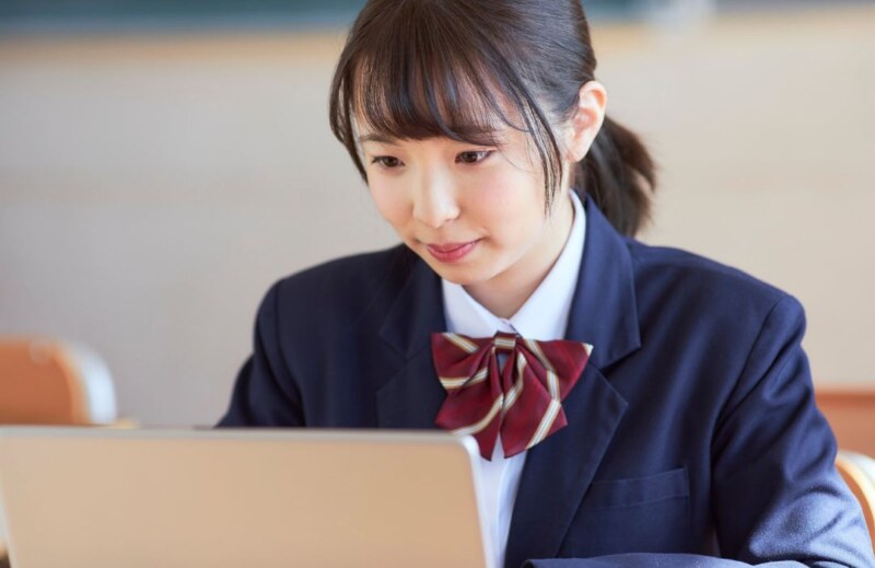 オンラインで勉強する様子