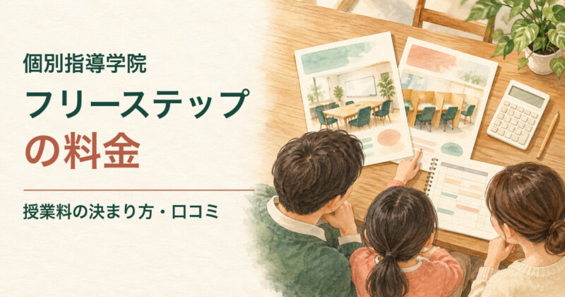 個別指導学院フリーステップの料金 授業料の決まり方・口コミ