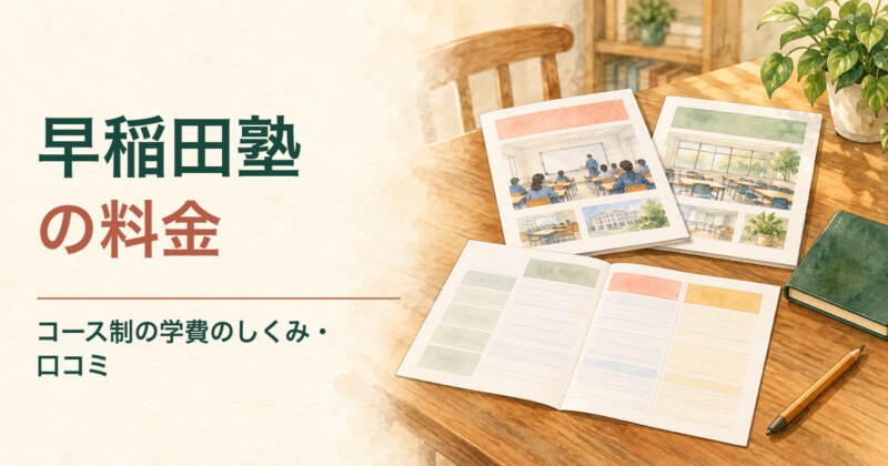 早稲田塾の料金 コース制の学費のしくみ・口コミ
